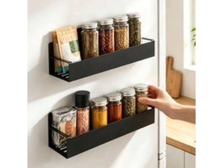2 stuks magnetisch opbergrek huishoudelijke keuken koelkast wasmachine zijhangend opbergrek, multifunctionele opslag