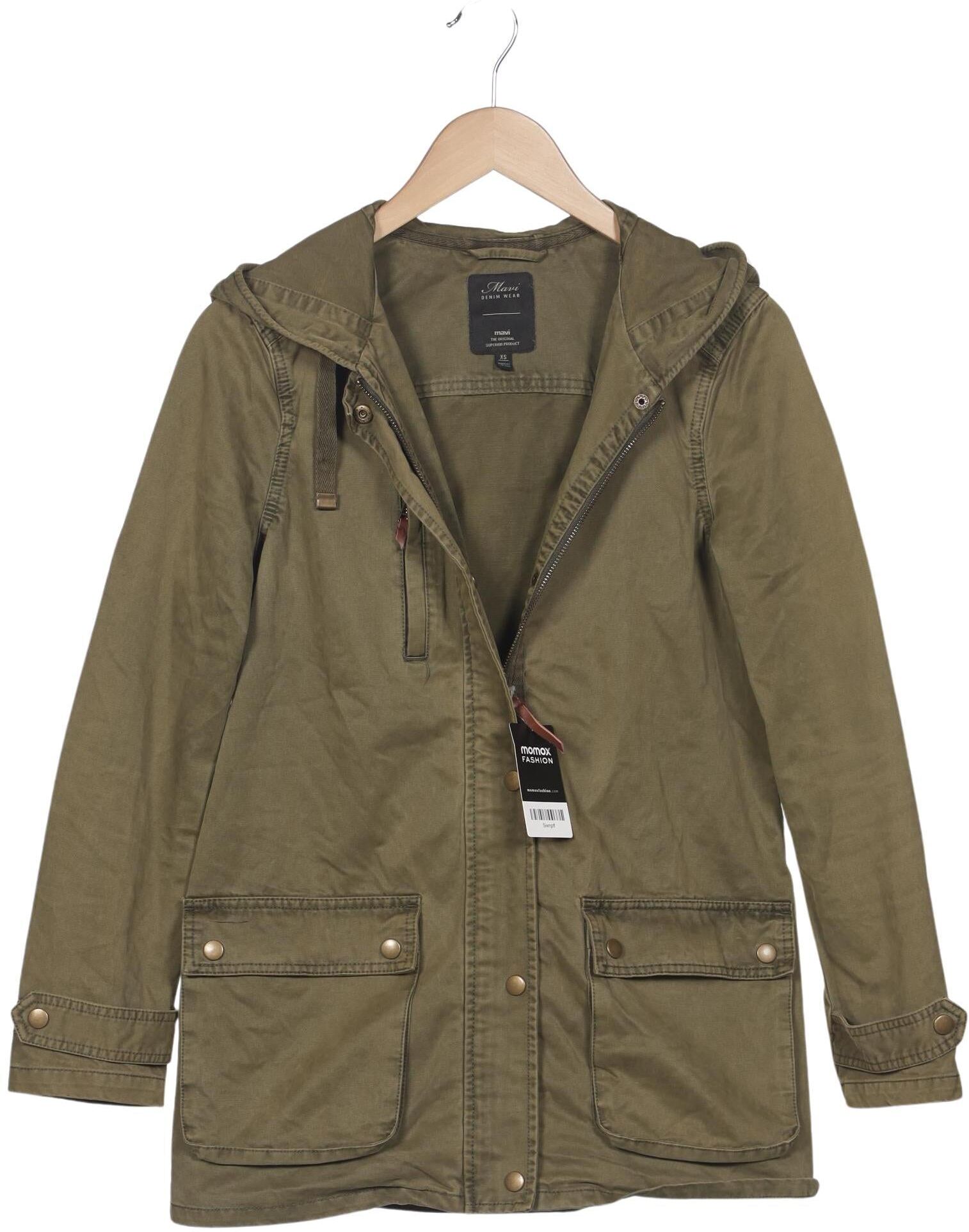 mavi Damen Jacke, Grün, Gr. XS, Baumwolle - Second Hand