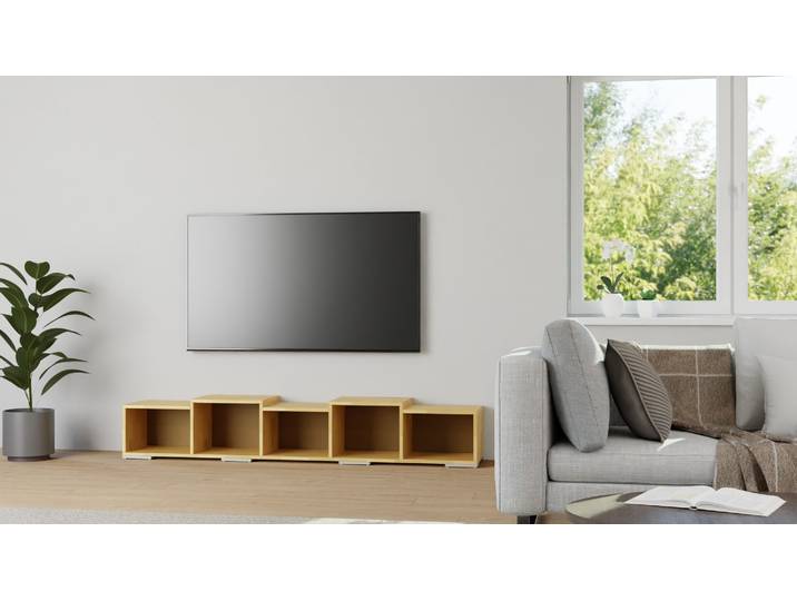 Asymmetrisches Sideboard nach Maß Buche Natur geölt