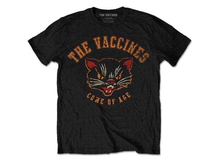The Vaccines Unisex Tee: Cat - Small - Black
