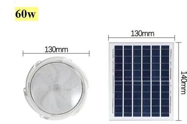 Uplifted Goods Solar Powered Ceiling Light With Remote Control For Indoor Outdoor Use 60w