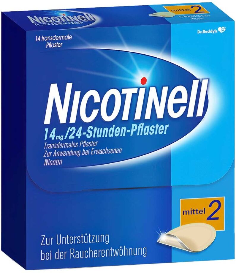 Nicotinell 14mg/24-Stunden-Nikotinpflaster, Mittel (2) 14stk