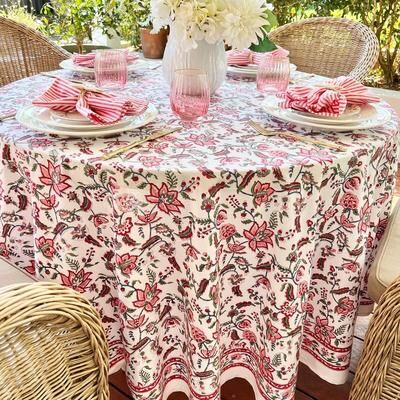 Decor Mantra Round tablecloth- Chintz multicolored Christmas
