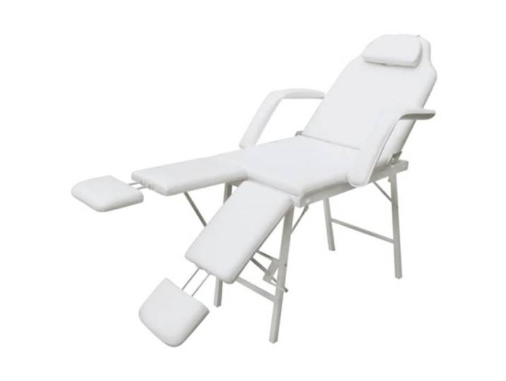 Fauteuil - ESTINK - Similicuir Blanc - 185x78x76 cm - Portable - Réglable