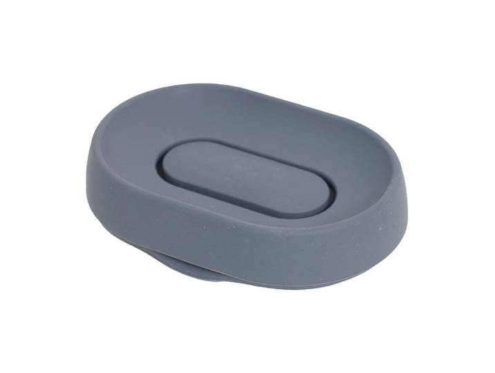 Bosign Porte-savon silicone avec égouttoir dissimulé large Graphite