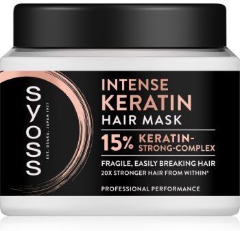 Syoss Intense Keratin máscara intensiva para cabelo com queratina 400 ml. Intense Keratin