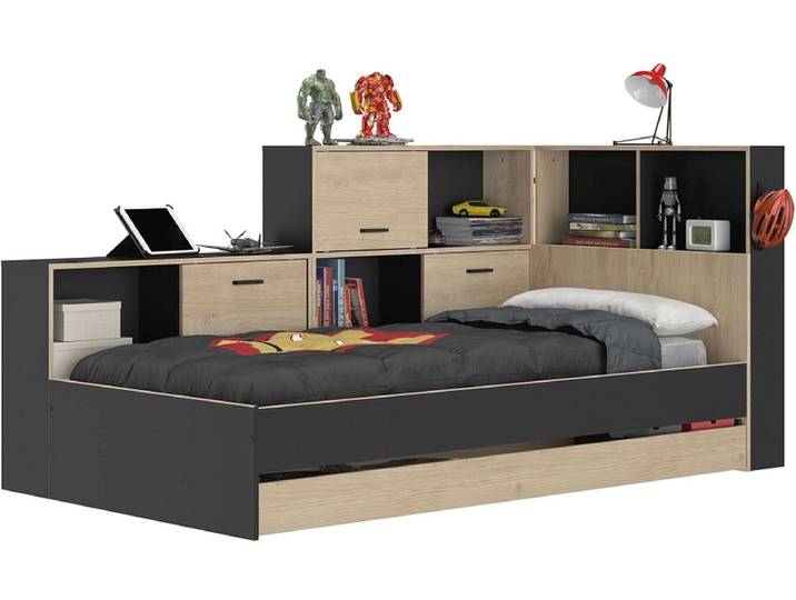 Kinderbett ERWAN DIAGONE 90x200cm kastanie