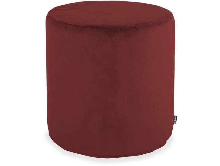 H.O.C.K. Sitzhocker H.O.C.K. Nobile Samt Hocker rund Pouf ø45x45cm indian-red, Hocker, Barhocker & Sitzhocker, Pouf, Badhocker, Wohnzimmer Hocker