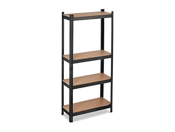 Relaxdays Etagère Lourde Charge\, capacité 700kg\, 150x70x30 cm\, 4 Niveaux\, à Clipser\, Acier\, pour Cave & Garage\, Noir