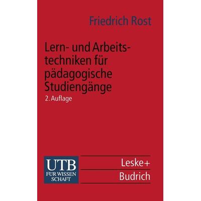 Lern- und Arbeitstechniken für pädagogische Studiengänge, Taschenbuch von , VS Verlag für Sozialwissenschaften, 978-3-663-01172-9