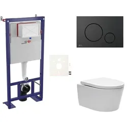 SAT Wand-WC Set für Vorwandmontage + SAT Brevis WC SIKOSSBR68