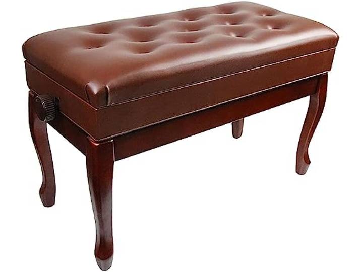 Klavierhocker Klavierbank Schminktisch Hocker Bequemer Klavierhocker mit Ablagefach Verstellbare Klavierbank aus Holz Stabile Holzbeine, Geeignet für Musikübungen (B Braun)