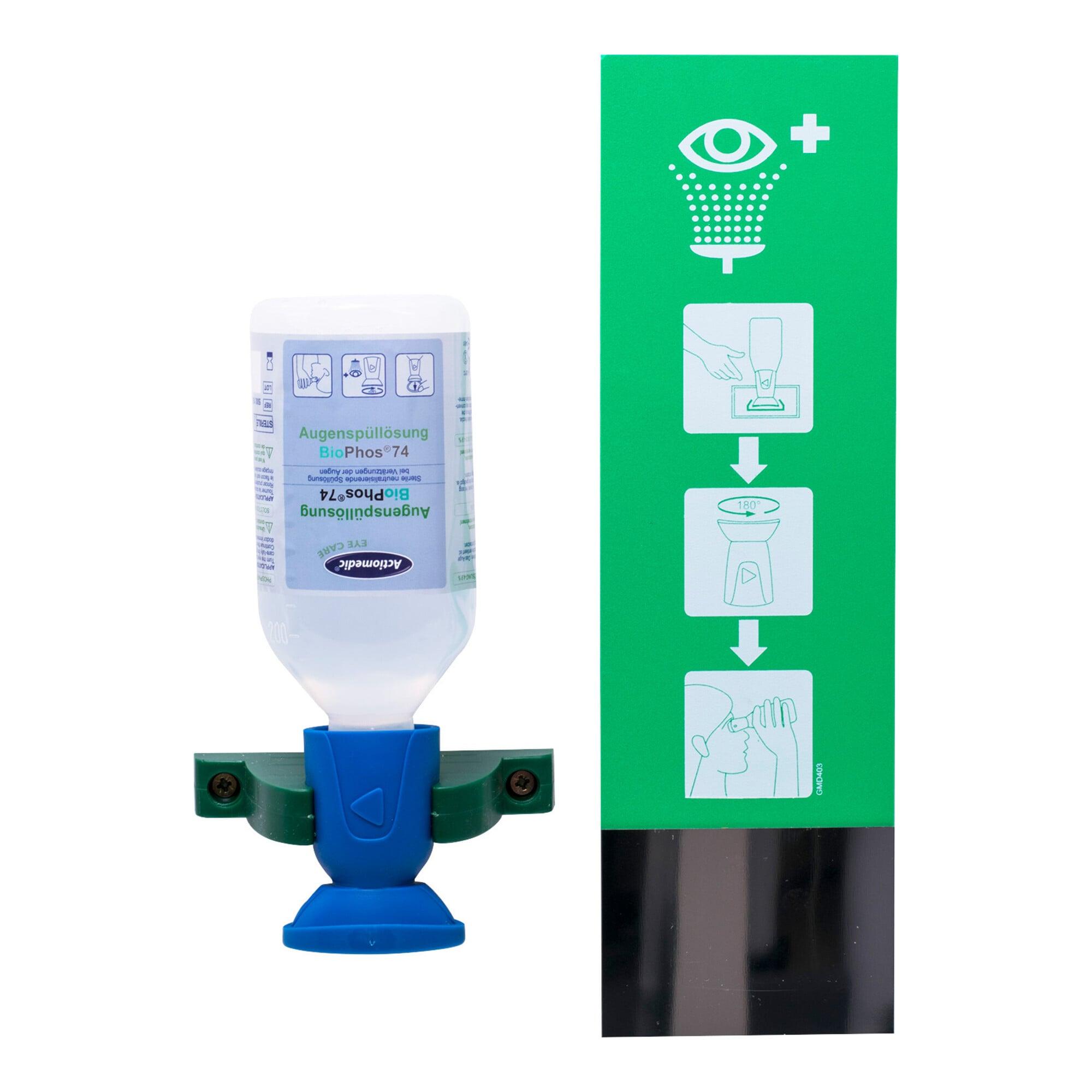 GRAMM medical Actiomedic Eye Care Augenspülstation Single II mit 250 ml BioPhos74 (500.100.01290)