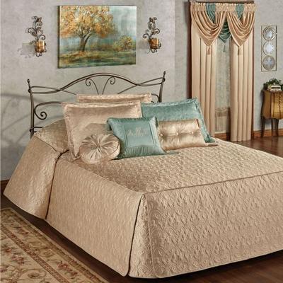 Touch of Class Cambridge Classics Grande Bedspread Wheat, California King, Wheat