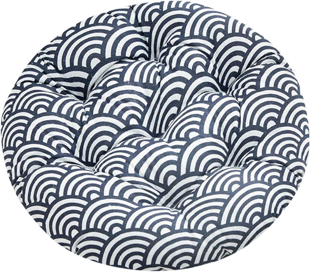 Rond Zitkussen van Duurzaam Katoen Linnen voor Volwassenen, Diameter: 40 cm