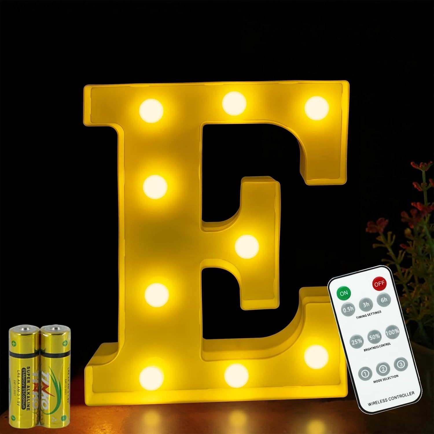 Verlichte Alphabet Lamp met Afstandsbediening - LED Letterverlichting voor Feestdecoratie en Slaapkamerverlichting