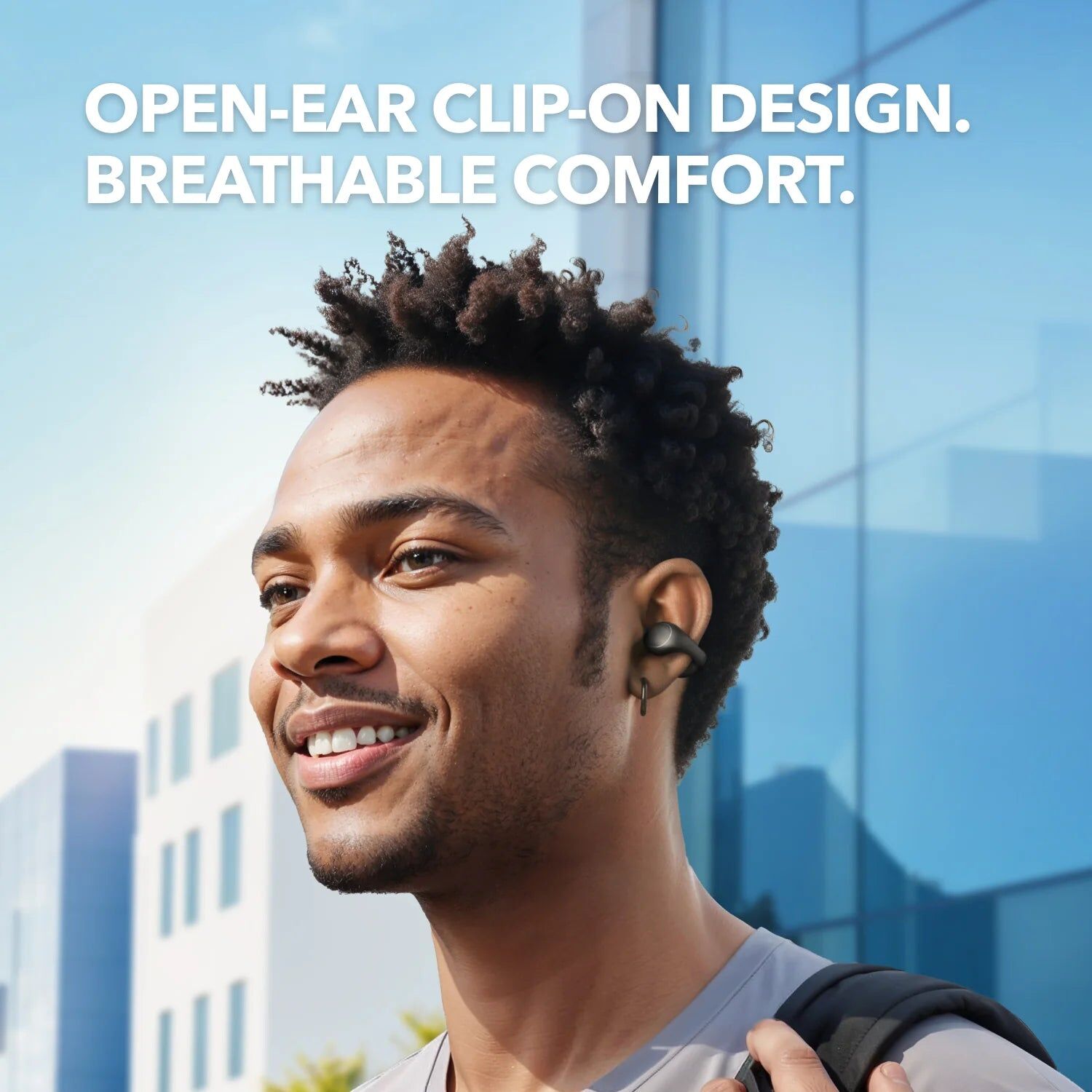 soundcore C40i   Open-Ear Clip-On Earbuds, Clear Sound Desert Bronze
