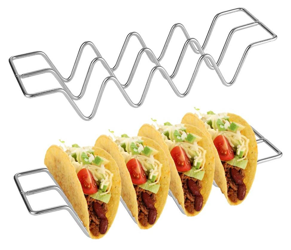 Trankielo Roestvrijstalen Taco Rack Set van 2 voor 3-4 Taco's