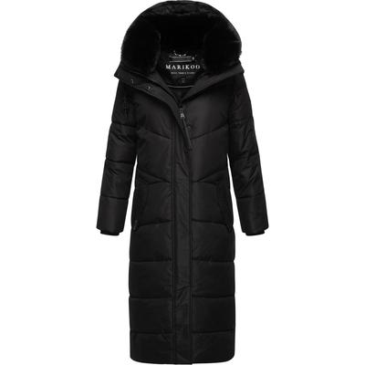Steppmantel MARIKOO "Hingucker XIV-1", Damen, Gr. XXL (44), schwarz, Obermaterial: 100% Polyester. Innenfutter: 100% Polyester. Ärmelfutter: 100% Polyester. Wattierung: 100% Polyester, gerade wadenlang, hoch geschlossener Ausschnitt, eng...