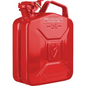 Valpro Benzinkanister 10195, 5 Liter, rot, aus Metall