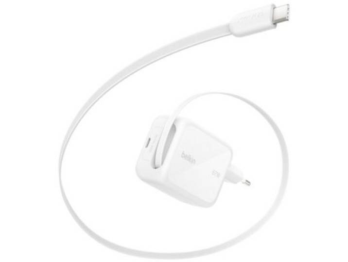 Belkin - Chargeur Secteur 67w Usb-C Avec Cable Retractable