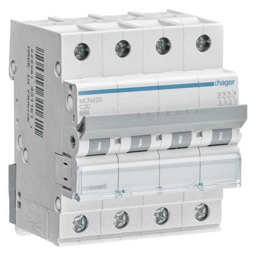 Hager Hag Mcn420 Leitungsschutzschalter 20a (MCN420)