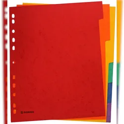 DONAU 8671106-99 Register - blanko, Karton, A4 ÜB, 6 Blatt, 6-farbig