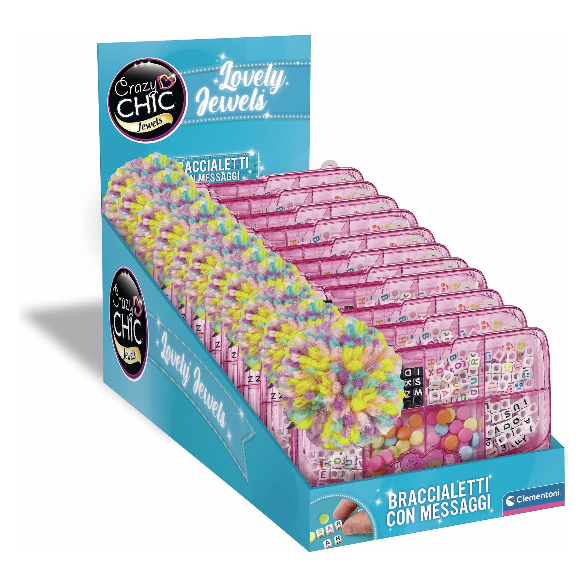 Clementoni Crazy Chic - Braccialetti dell'amicizia Pink (Expo 14pz) (57493895)
