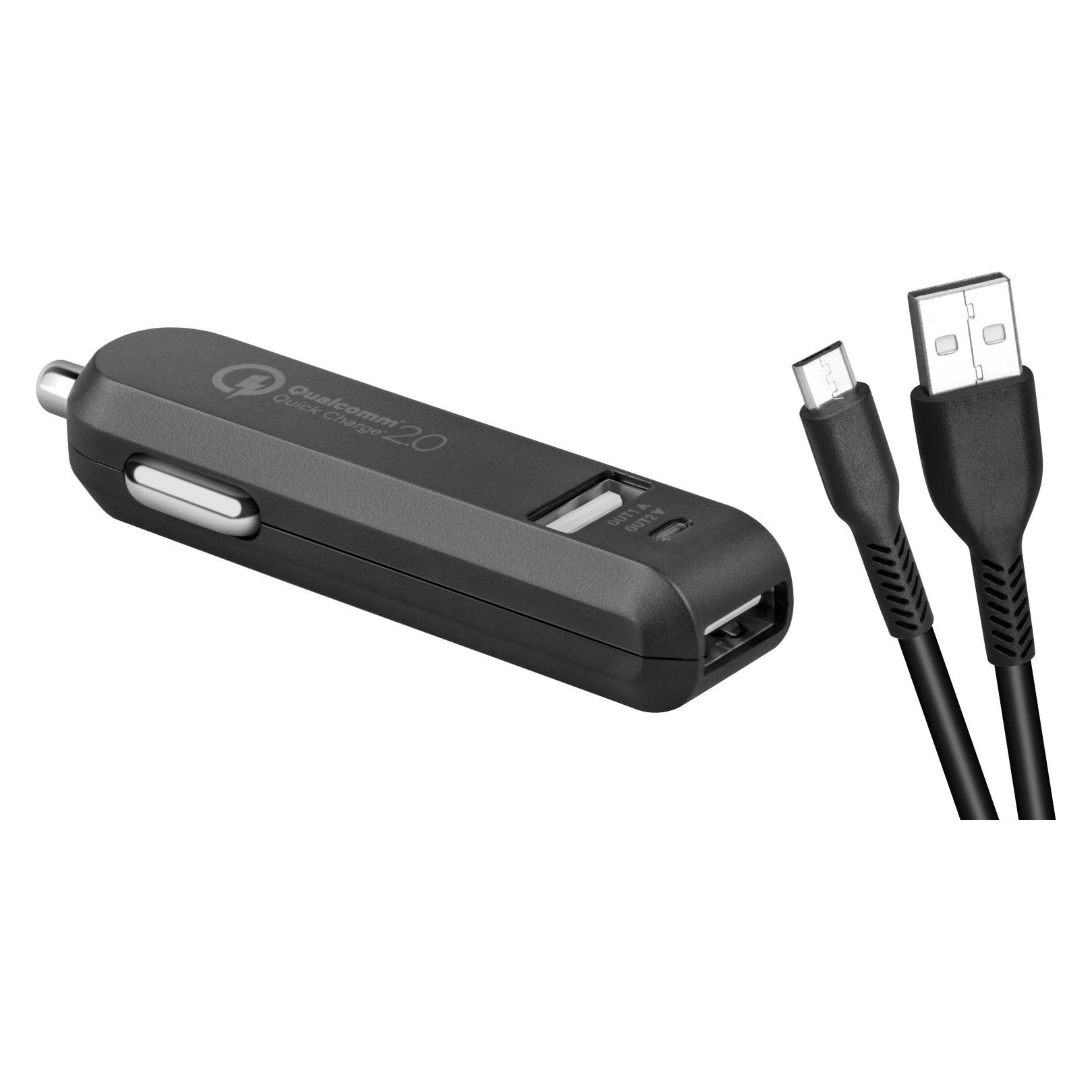Avacom CarMAX 2 Autoladegerät (microUSB) schwarz / 2x Qualcomm Quick Charge 2.0 / microUSB-Kabel (NACL-QC2XM-KK)
