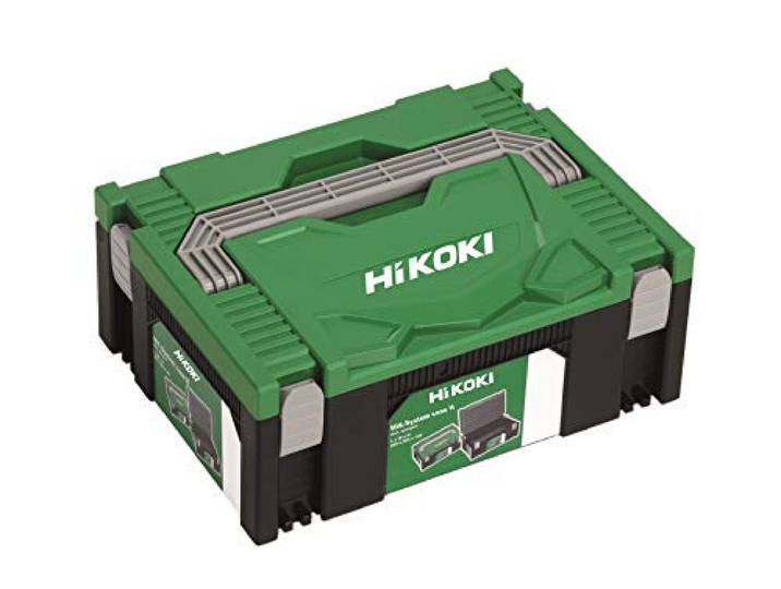HIKOKI HSC II transportkoffer (universele opslag en transport van accessoires en gereedschap, stapelbaar, groen-zwart, inclusief schuimrubberen inzetstukken, 295x395x158mm)