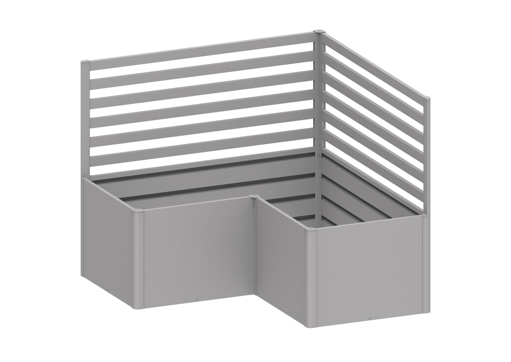 BIOHORTGARTE Rankgitter (2Stk) für L-Form L200/L2x1 silber-metallic 16925111