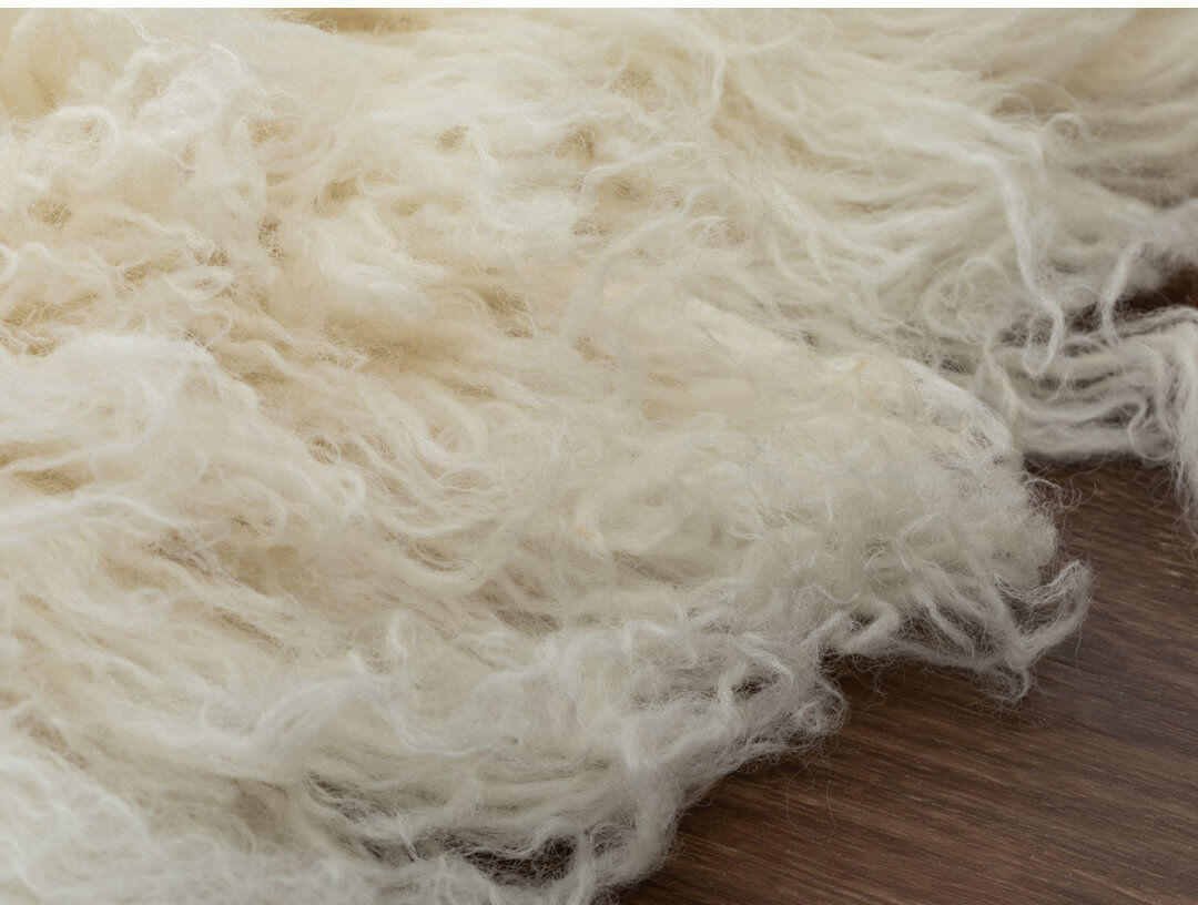 Mack + Milo Original Greek flokati Rug Jeffry made of wool 4000 g/m² White Round 170cm