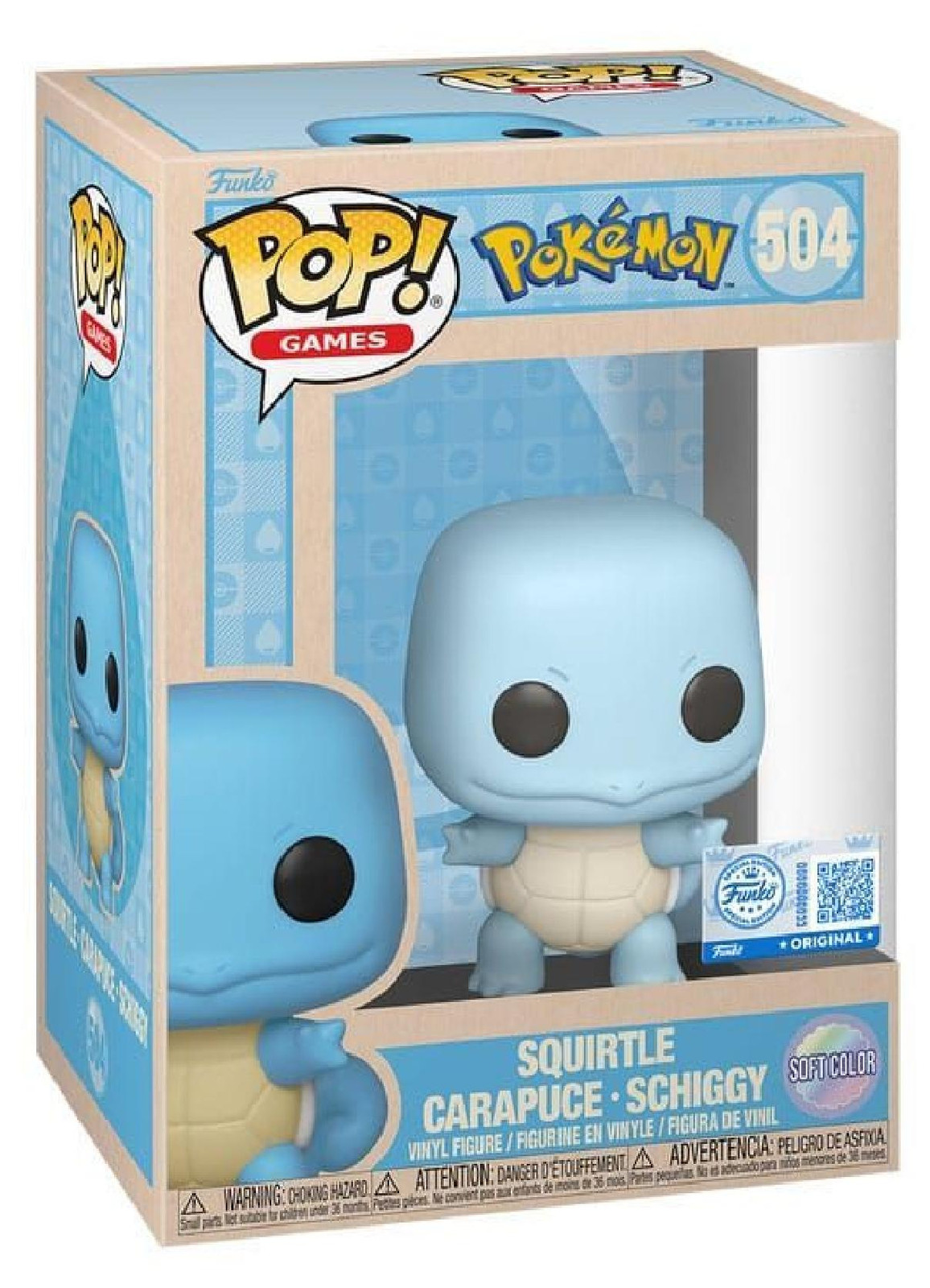 Funko POP! Games Vinyl Figuur Squirtle (SftClr), 9 cm