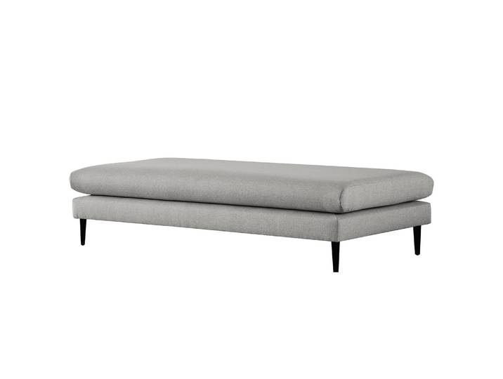 Hockerbank Kayena 181 x 44 x 78cm Grau Schwarz Webstoff Inas: Platin
