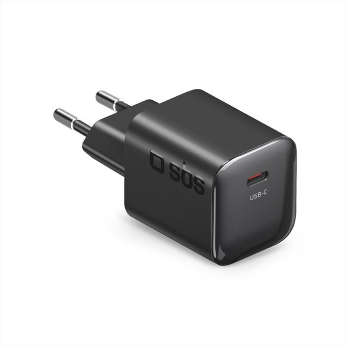SBS Caricatore Da Muro Gan Con 1 Porta Usb-c Da 30w-nero