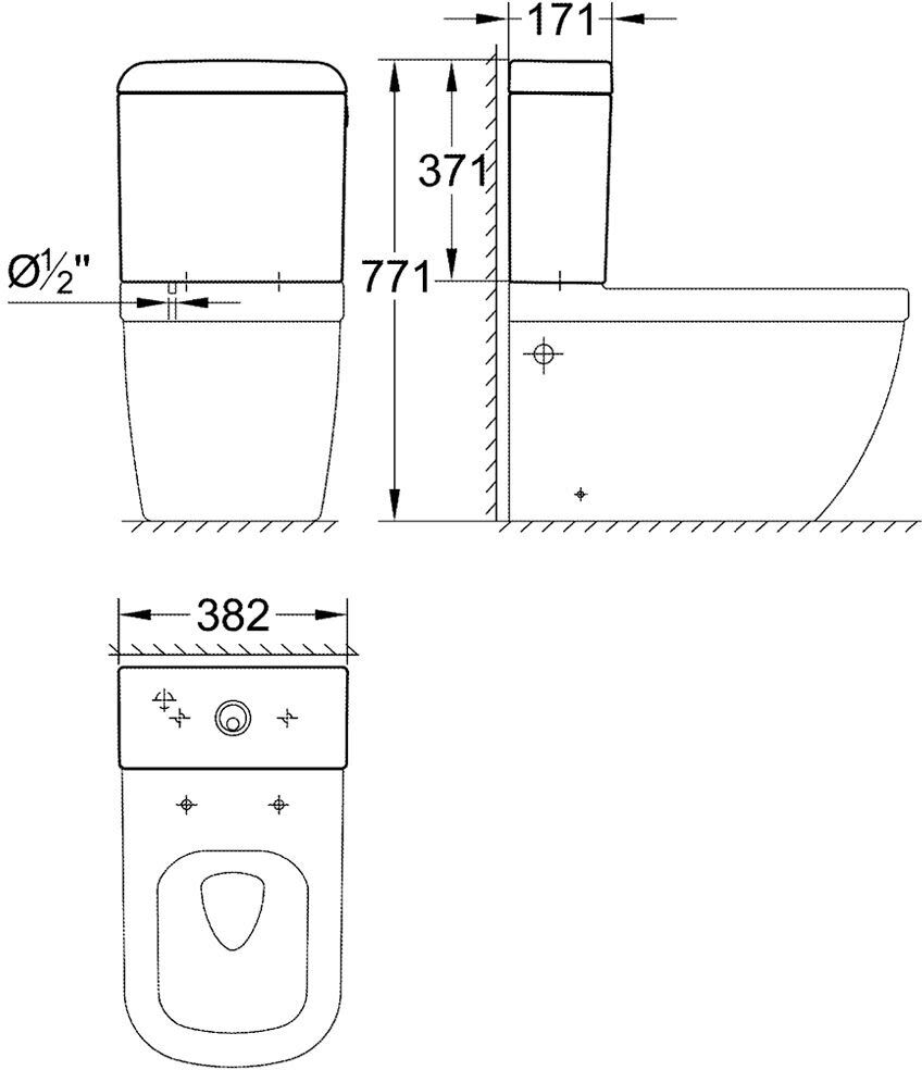 Grohe Euro Keramik Aufsatz-Spülkasten