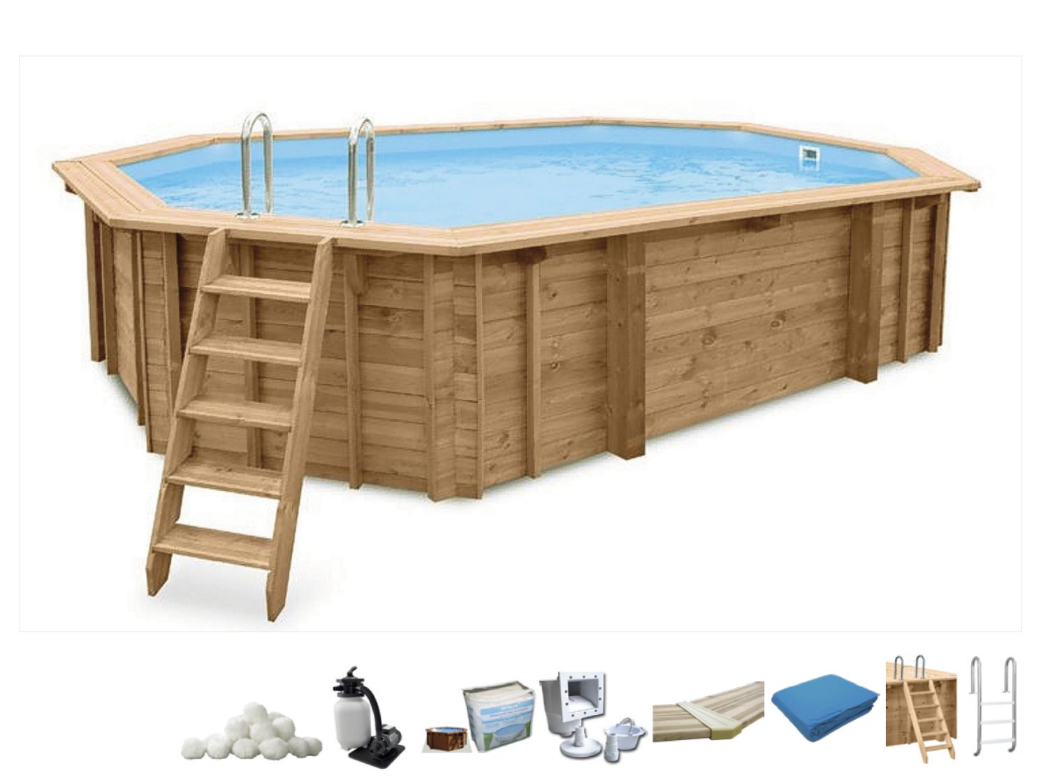 XXXINTERHIVA Holzpool 6,40 x 4,00/1,38m, Filteranl. 16915080