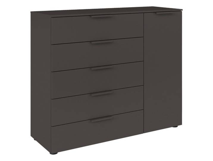 Rauch Möbel Kommode, Graphit, Kunststoff, 5 Schublade(n) Schubladen, 120x100x42 cm, Blauer Engel, BQ - Bündnis für Qualität, Made in Germany, Wohnzimmer, Kommoden & Sideboards, Kommoden
