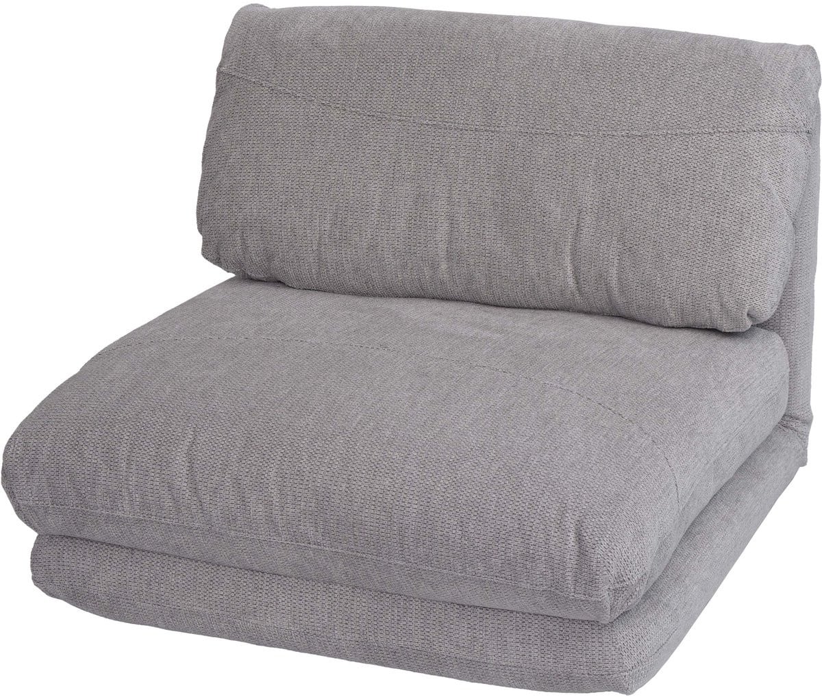 MCW-E68 Slaapbank en functionele fauteuil in lichtgrijs textiel