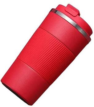Uplifted Finds 304 Stainless Steel Vacuum Insulated Water Bottle Anti Slip Coffee Thermal Mug Portable Office Gift Set red 380 Ml