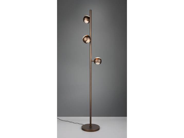 3-lichts led leeslamp Orbit platinum bruin Trio - 444410347