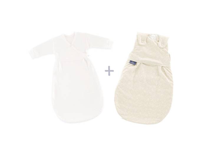 Träumeland Babyschlafsackset Garden, Mehrfarbig, Blätter, Gr. 56/62, Schlafen, Babybettausstattung, Babyschlafsäcke