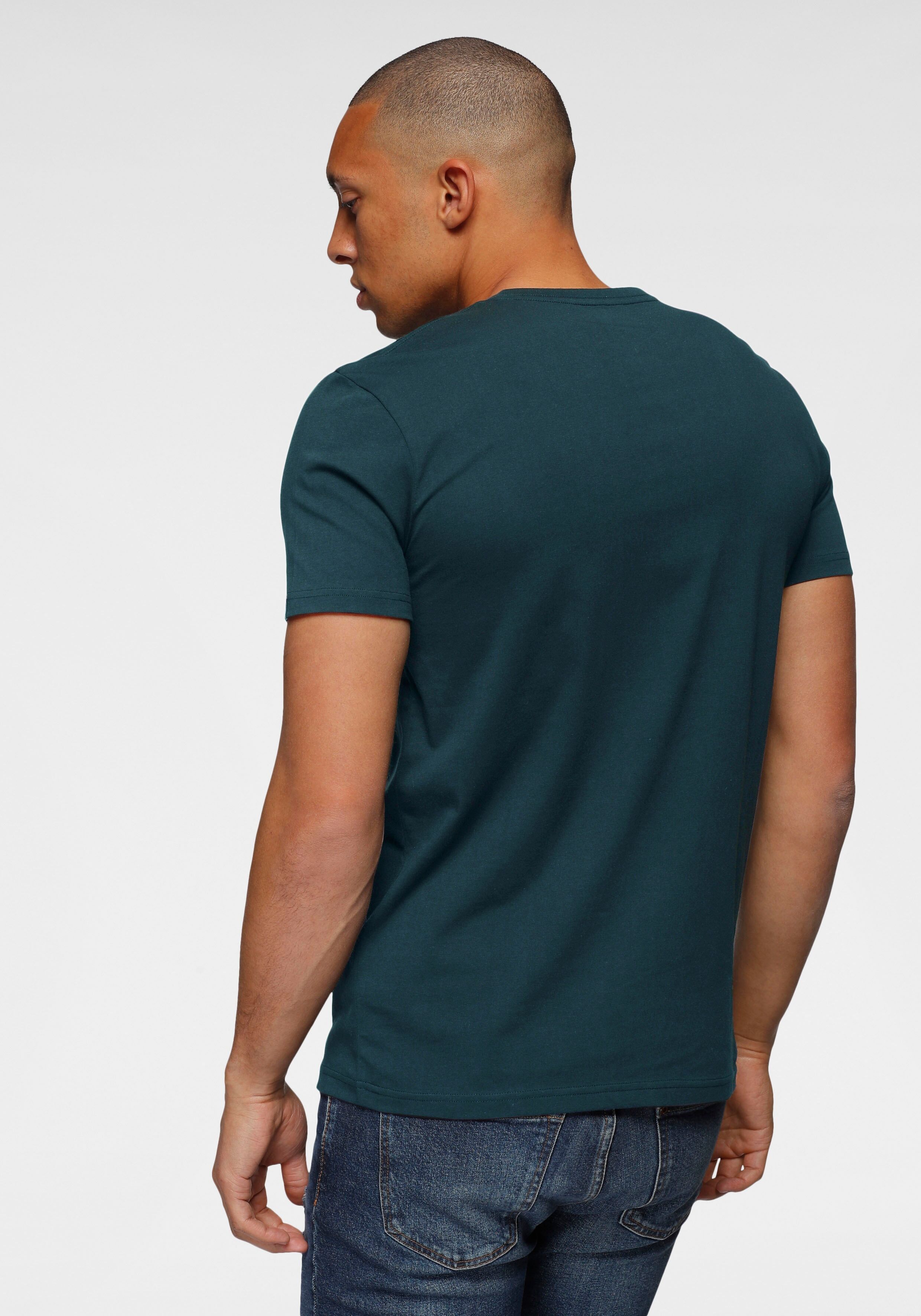 T-Shirt O'NEILL "JACK O'NEILL MUIR T-SHIRT", Herren, Gr. M, alma steel, Obermaterial: 100% Baumwolle, Rundhals, Shirts T-Shirt, mit auffälligem Branding auf der Vorderseite, Kurzarm-Design alma steel M