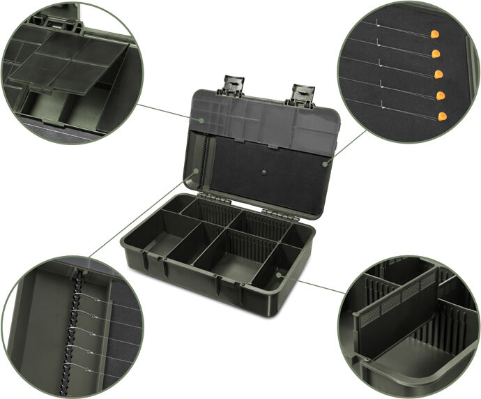 Organiseur Delphin KlikBOX Mega Gray, Beige, Green, Silver