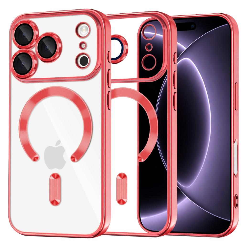 Techsuit - Luxury Crystal MagSafe - iPhone 18 Pro / iPhone 17 Pro - Red (Apple iPhone 17 Pro, Apple iPhone 18 Pro) (72060125)