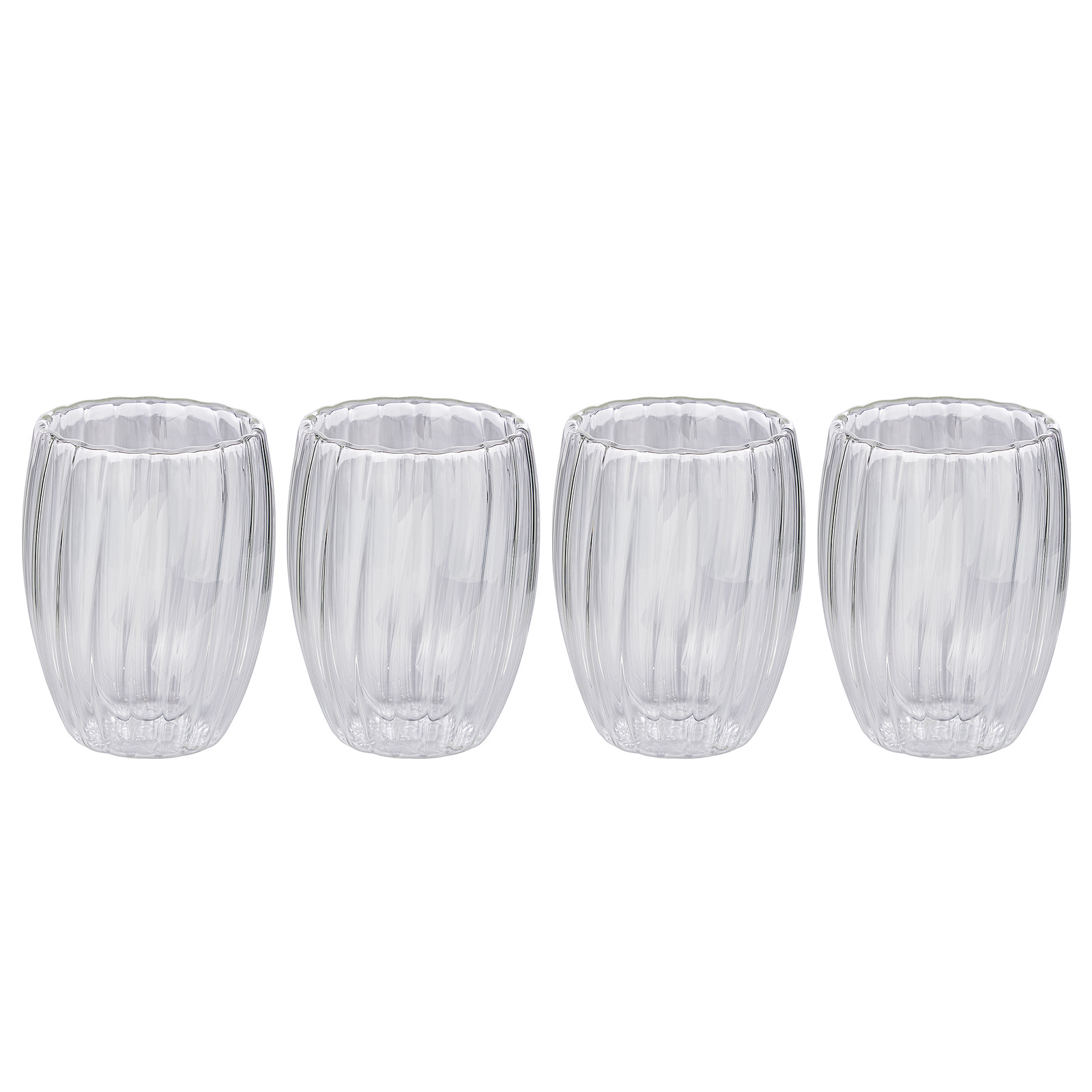 home24 Drinkglas HOT & COLD set van 4 transparant, 0,33 l