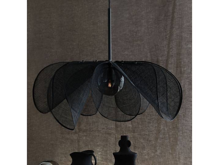 Styrka Pendelleuchte, Ø75 cm, schwarz/rauch - Markslöjd - Wohnzimmer - Stoff / Textil - Einflammig