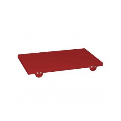 Euroceppi Professionelle High Density Polyethylen farbige Schneidebrett Cm 50x30h2 für Lebensmittel, rot