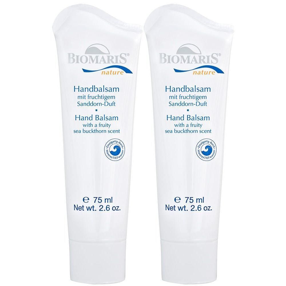 Biomaris Handbalsam nature mit Sanddorn-Duft 2x 2x75 ml Balsam
