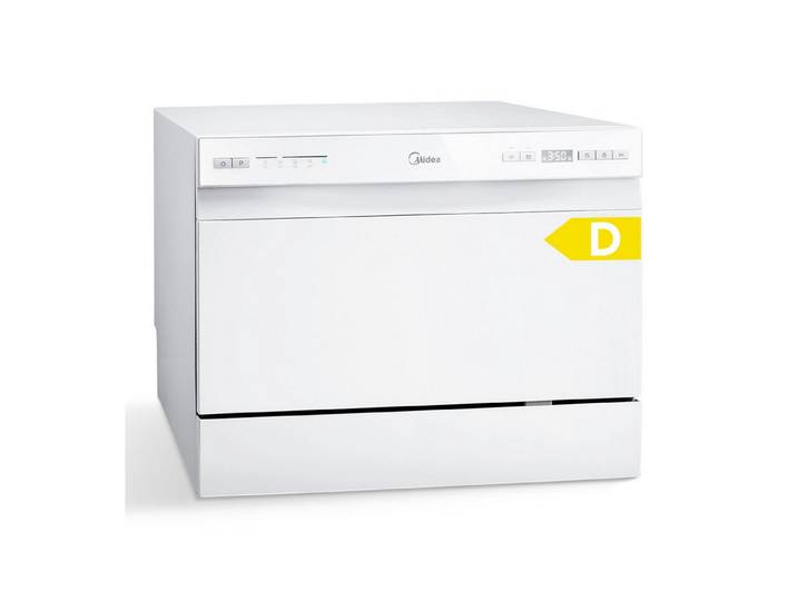 Midea Tischgeschirrspüler MDWTT0602MW-WE, 6 Maßgedecke, Integrierter Wasserenthärter, IOT, 1-24-Stunden-Startverzögerung
